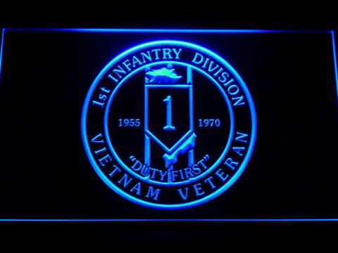 US Army 1st Infantry Division Vietnam Veteran LED Neon Sign